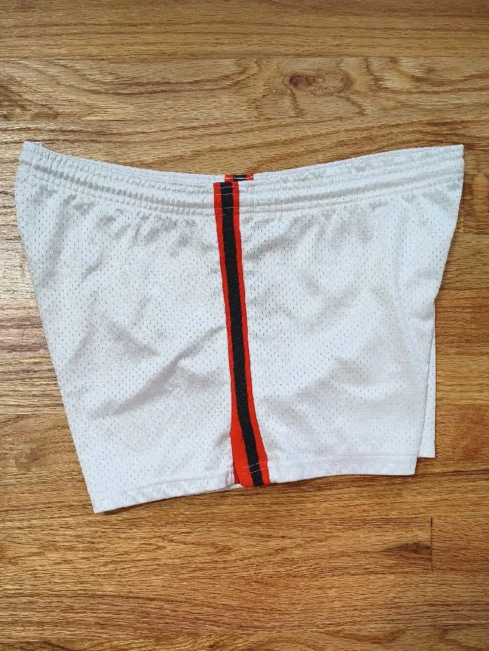 Princeton Men's White Mesh Shorts with Orange & Black Trim